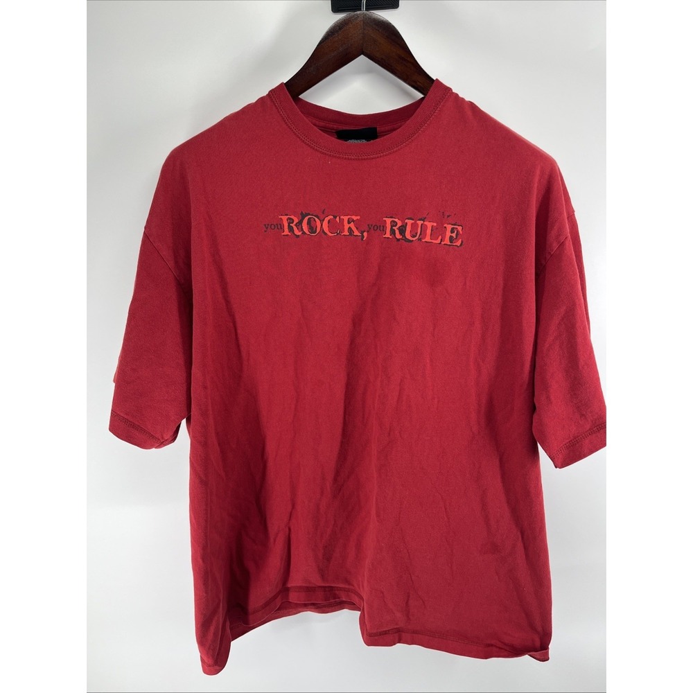 No Boundaries Red T Shirt XL "You Rock You Rule"